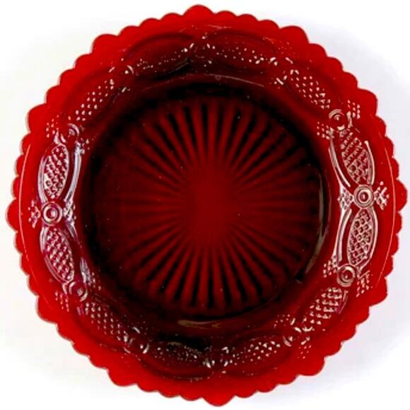 7" Salad Plate - Cape Cod Ruby by AVON - Picture 1 of 4